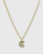 Load image into Gallery viewer, Moon Charm Necklace in Seafoam