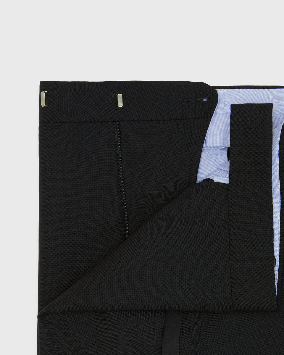 Tuxedo Trouser in Black Plainweave | Shop Sid Mashburn
