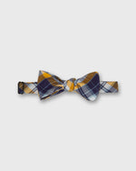 Load image into Gallery viewer, Cotton Bow Tie in Navy/Gold Madras