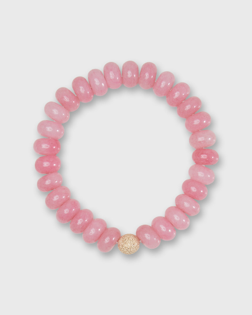 Semi Precious Beaded Bracelet in Pink Light Monochrome | Shop Ann