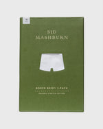 Load image into Gallery viewer, Boxer Brief (Pack of 2) in White Organic Stretch Cotton