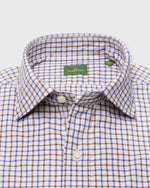 Load image into Gallery viewer, Otto Handmade Sport Shirt in Bone/Mocha/Navy Tattersall Brushed Twill