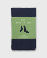 Load image into Gallery viewer, Over-The-Calf Dress Socks in Navy Silk