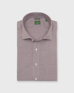 Load image into Gallery viewer, Slim-Fit Spread Collar Sport Shirt in Brown Micro Gingham Poplin
