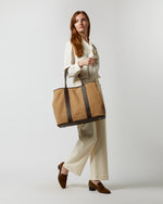 Load image into Gallery viewer, Weekend Tote in Khaki Canvas