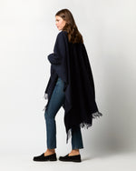 Load image into Gallery viewer, Cashmere Cape in Dark Navy