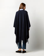 Load image into Gallery viewer, Cashmere Cape in Dark Navy
