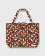 Load image into Gallery viewer, Reusable Tote Bag in Chestnut Multi Nysa Liberty Fabric