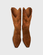 Load image into Gallery viewer, Tammy Cowboy Boot in Light Brown Suede