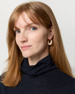 Load image into Gallery viewer, Mini Organic Hoop Earrings in Dove