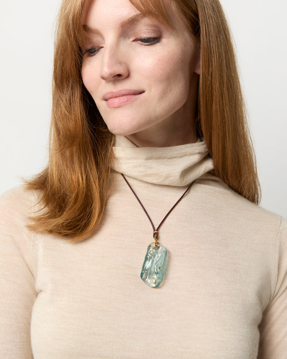 Vetri Cord Necklace in Aqua | Shop Ann Mashburn