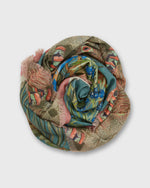 Load image into Gallery viewer, Reversible Rectangle Scarf in Lovat/Pink Owl