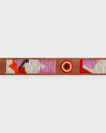 Load image into Gallery viewer, 1.25" African Beaded Belt in Pink/Red Toto