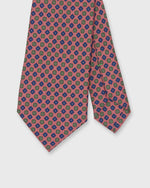 Load image into Gallery viewer, Silk Print Tie in Coral/Blue/Green Foulard