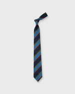 Load image into Gallery viewer, Silk Woven Tie in Navy/Sky/Gold/Red Stripe