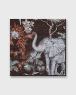 Load image into Gallery viewer, Hand-Rolled Wool/Silk Pocket Square in Brown Safari