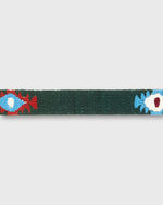 Load image into Gallery viewer, Hand-Loomed D-Ring Belt in Forest/Pink Tribal