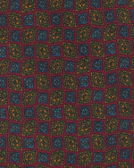 Load image into Gallery viewer, Silk Print Tie in Burgundy/Green/Blue Foulard