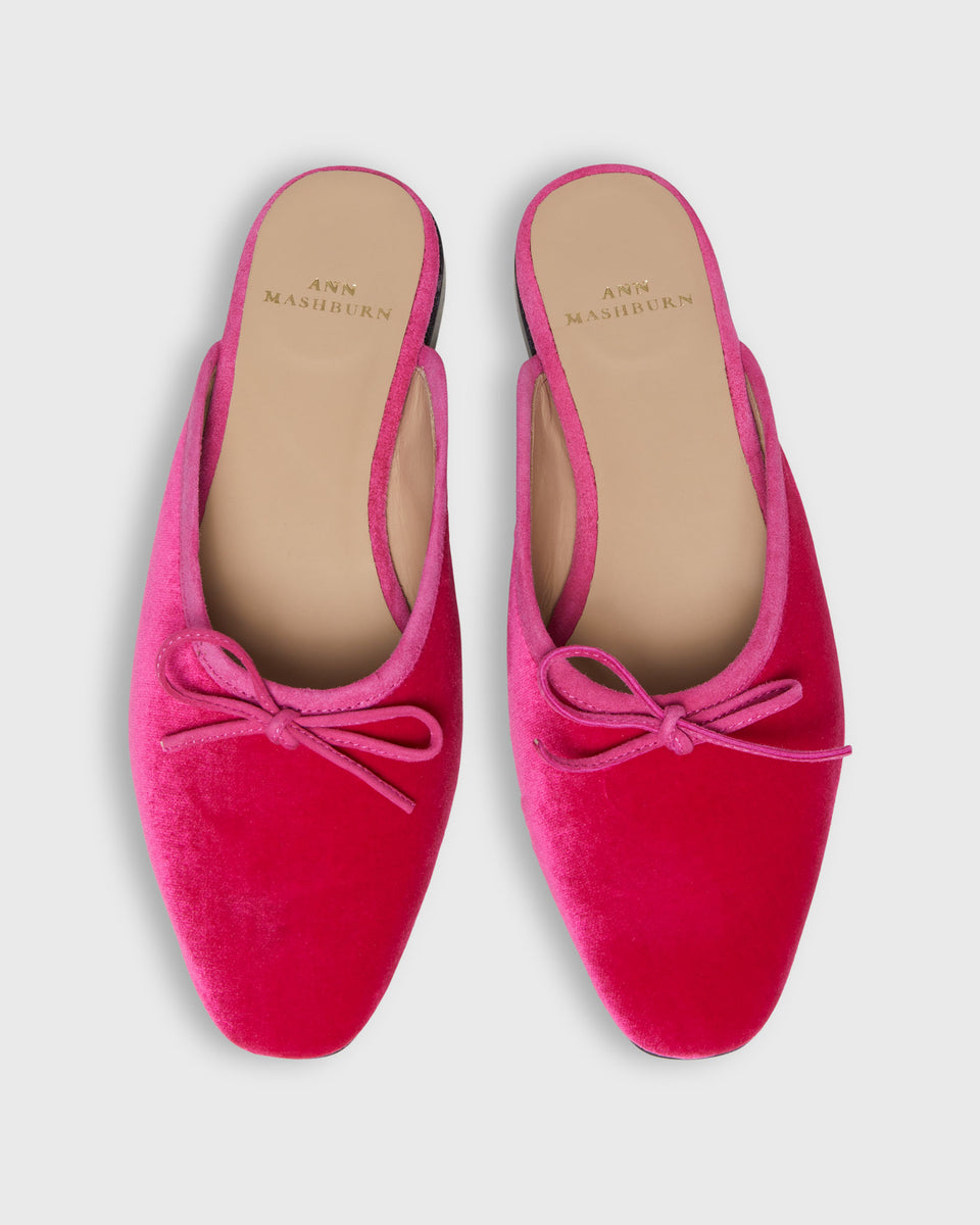Joy Mule in Pink Velvet | Shop Ann Mashburn