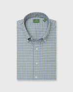 Load image into Gallery viewer, Button-Down Sport Shirt in Olive/Sky Check Poplin