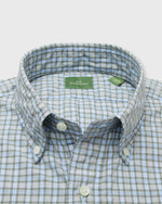Load image into Gallery viewer, Button-Down Sport Shirt in Olive/Sky Check Poplin