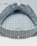 Load image into Gallery viewer, Button-Down Sport Shirt in Olive/Sky Check Poplin