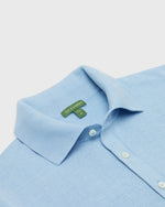 Load image into Gallery viewer, Rally Polo Sweater in Light Blue Cotton