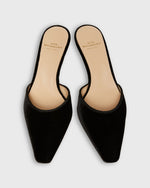 Load image into Gallery viewer, Heeled Mule in Black Velvet