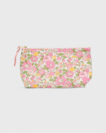 Load image into Gallery viewer, Soft Small Cosmetic Bag in Pink Multi Betsy Liberty Fabric