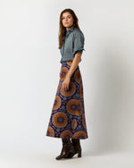 Load image into Gallery viewer, A-Long Skirt in Purple Sovereign Cady Wool