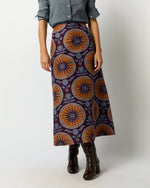 Load image into Gallery viewer, A-Long Skirt in Purple Sovereign Cady Wool