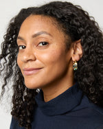 Load image into Gallery viewer, Mini Organic Hoop Earrings in Aqua