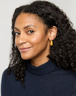 Load image into Gallery viewer, Mini Organic Hoop Earrings in Mocha