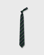 Load image into Gallery viewer, Silk/Cotton Mogador Tie in Green/Navy/Bone Stripe