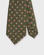 Load image into Gallery viewer, Silk Print Tie in Olive/Orange/Sky Paisley