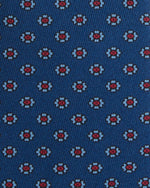 Load image into Gallery viewer, Silk Print Tie in Blue/Sky/Red Flower