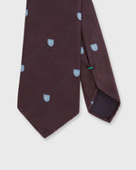 Load image into Gallery viewer, Silk Club Tie in Oxblood/Sky Shield