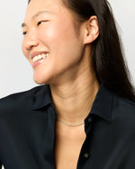 Load image into Gallery viewer, Tiny Beaded 14K Gold Necklace in Aquamarine