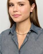 Load image into Gallery viewer, Tiny Beaded 14K Gold Necklace in Green Sapphire