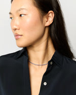 Load image into Gallery viewer, Tiny Beaded 14K Gold Necklace in Tanzanite