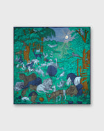 Load image into Gallery viewer, Forest Square Scarf in Green