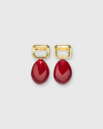 Load image into Gallery viewer, Bean Earrings in Burgundy