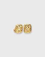 Load image into Gallery viewer, Woven Hoop Earrings in Gold
