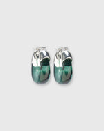 Load image into Gallery viewer, Mini Organic Hoop Earrings in Silver Forest