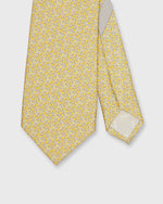 Load image into Gallery viewer, Silk Print Tie in Yellow/Khaki Link