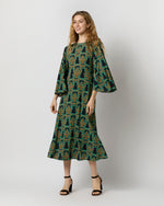 Load image into Gallery viewer, Sorella Dress in Green Herald Flowy Jersey