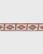 Load image into Gallery viewer, 1.25" African Beaded Belt in White/Pink Triangle