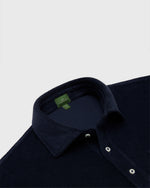 Load image into Gallery viewer, Short-Sleeved Polo in Navy Terry