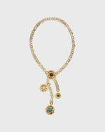 Load image into Gallery viewer, Limoncello Cascade Necklace in Lapis/Turquoise
