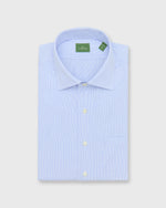 Load image into Gallery viewer, Spread Collar Dress Shirt in Blue Multi Stripe Poplin